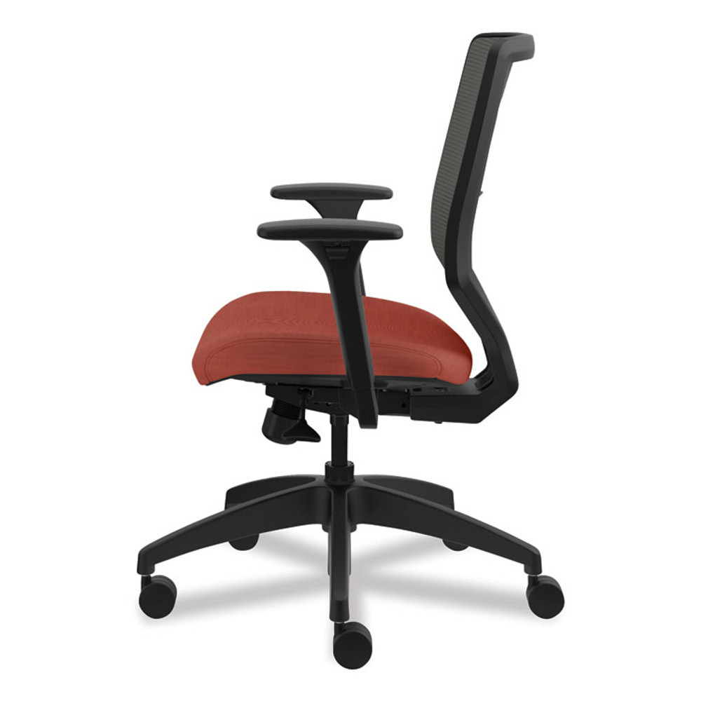 HON COMPANY SVM1ALICC46T Solve Series Mesh Back Task Chair, Supports Up to 300 lb, 18" to 23" Seat Height, Bittersweet Seat, Charcoal Back, Black Base