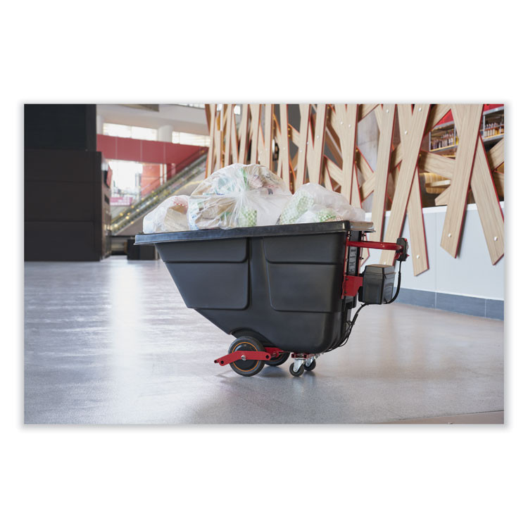 RUBBERMAID COMMERCIAL PROD. 2173519 0.5 cu yd Motorized Roto Tilt Truck, 850 lb Capacity, Black