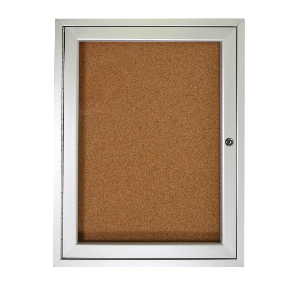 GHENT MANUFACTURING INC. Ghent PW34896K  Traditional Enclosed Natural Cork Bulletin Board, 48in x 96in, Oak Frame