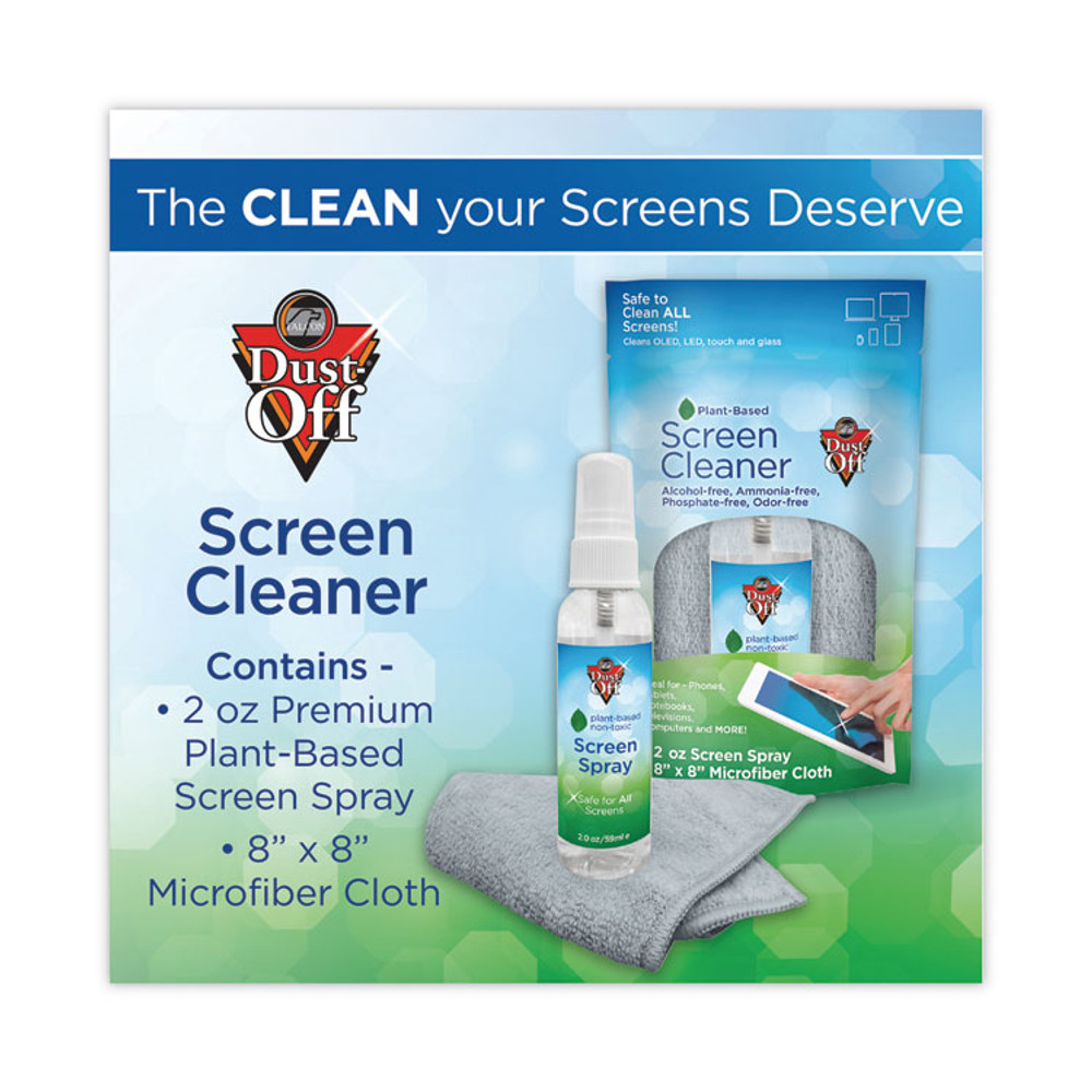 FALCON SAFETY Dust-Off® DPTC Laptop Computer Cleaning Kit, 50 mL Spray/Microfiber Cloth
