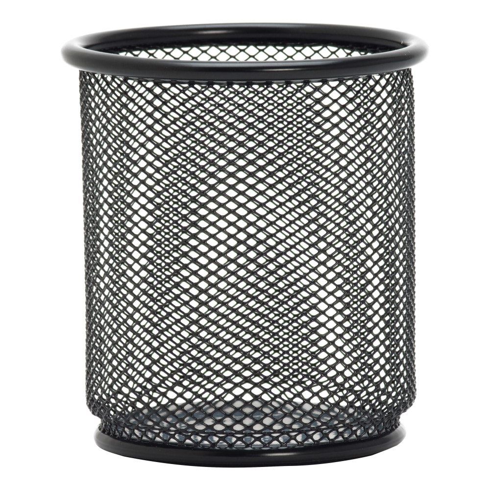 SP RICHARDS Lorell LLR84149BX  Mesh Pencil Cups, 3-1/2inH x 3-7/8inW x 3-7/8inD, Black, Box Of 6 Pencil Cups