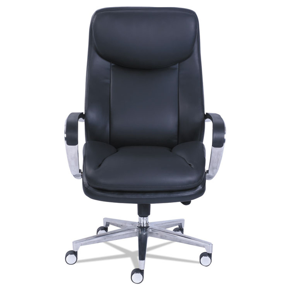 LA-Z-BOY CHAIR COMPANY 48968 Commercial 2000 Big/Tall Executive Chair, Supports Up to 400 lb, 20.5" to 23.5" Seat Height, Black Seat/Back, Silver Base
