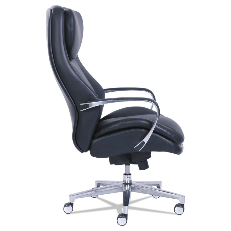 LA-Z-BOY CHAIR COMPANY 48968 Commercial 2000 Big/Tall Executive Chair, Supports Up to 400 lb, 20.5" to 23.5" Seat Height, Black Seat/Back, Silver Base
