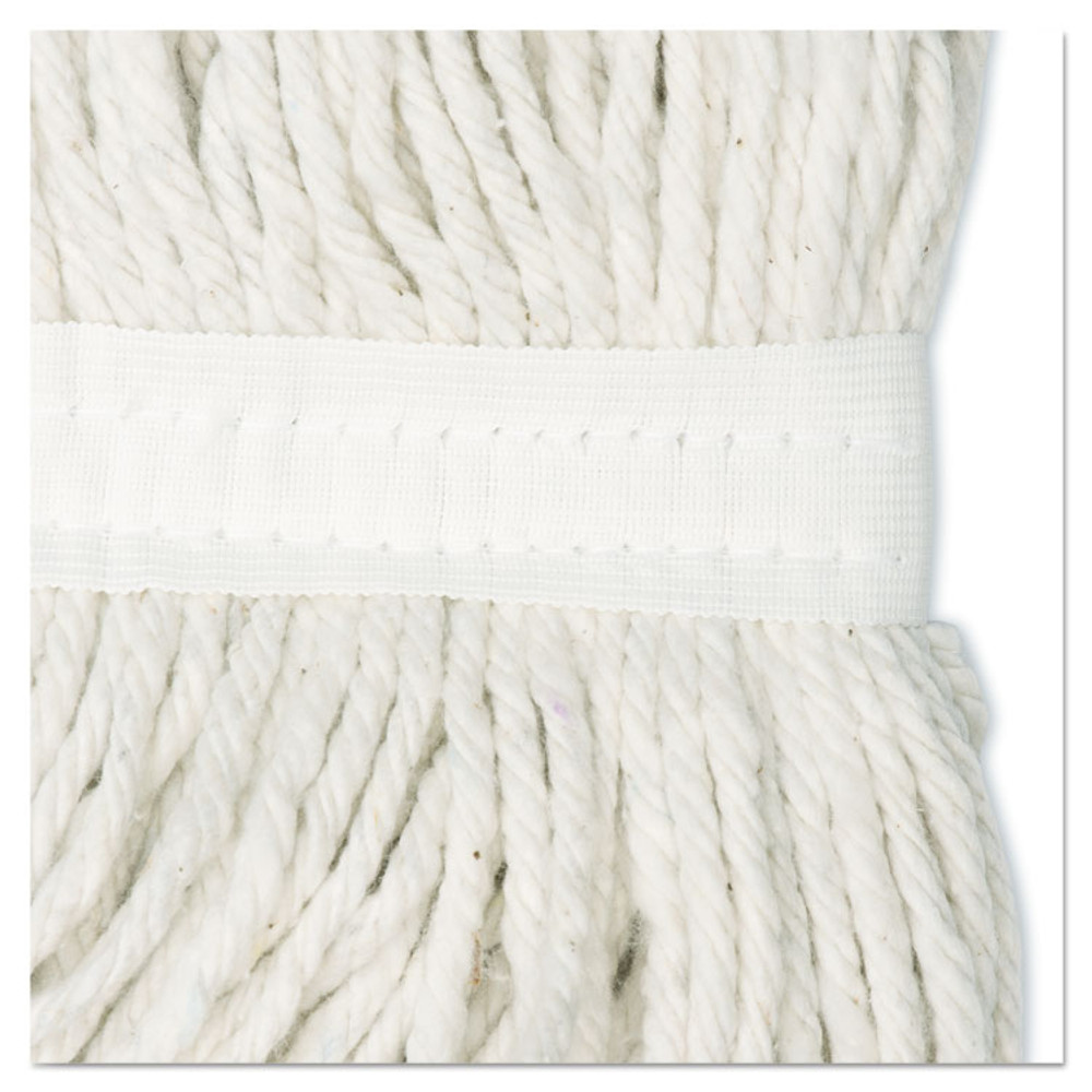 BOARDWALK 2024RCT Cut-End Wet Mop Head, Rayon, No. 24, White, 12/Carton