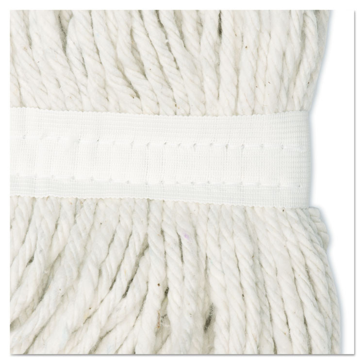 BOARDWALK 2024RCT Cut-End Wet Mop Head, Rayon, #24, White, 12/Carton