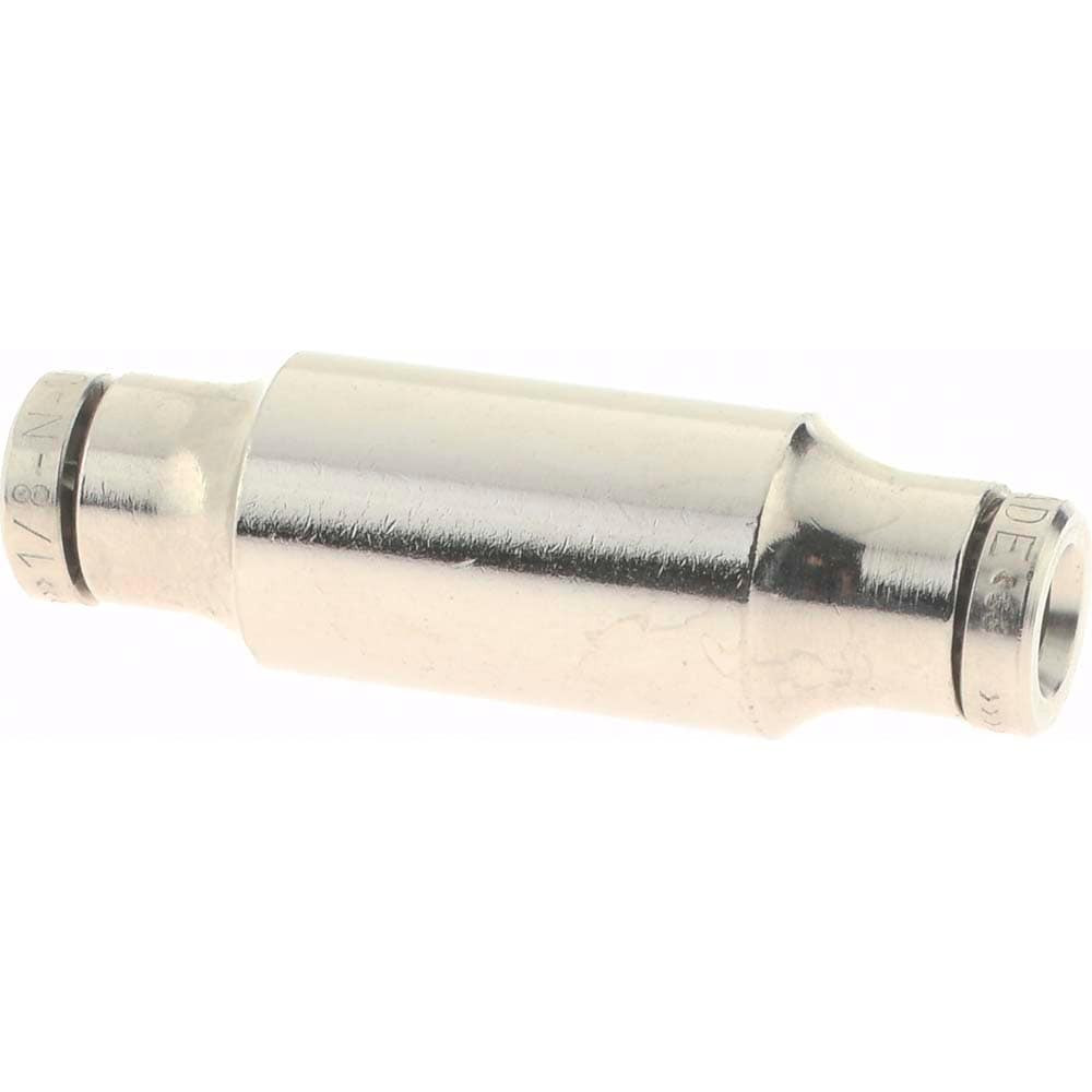 Norgren 120200100 Push-To-Connect Tube to Tube Tube Fitting: Pneufit Union, Straight, 1/8" OD