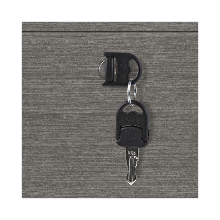 ALERA VA542822GY Alera Valencia Series Full Pedestal File, Left or Right, 2 Legal/Letter-Size File Drawers, Gray, 15.63" x 20.5" x 28.5"