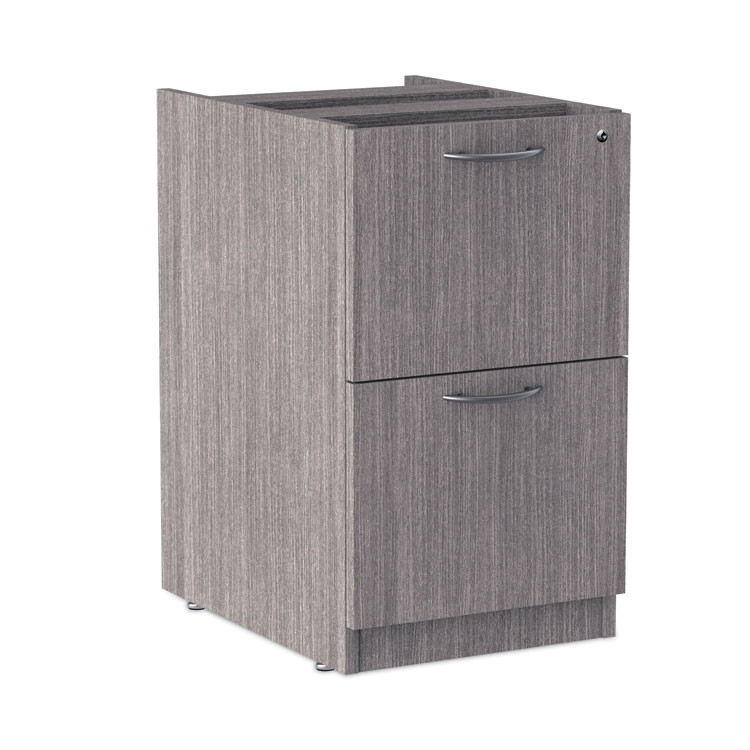 ALERA VA542822GY Alera Valencia Series Full Pedestal File, Left or Right, 2 Legal/Letter-Size File Drawers, Gray, 15.63" x 20.5" x 28.5"
