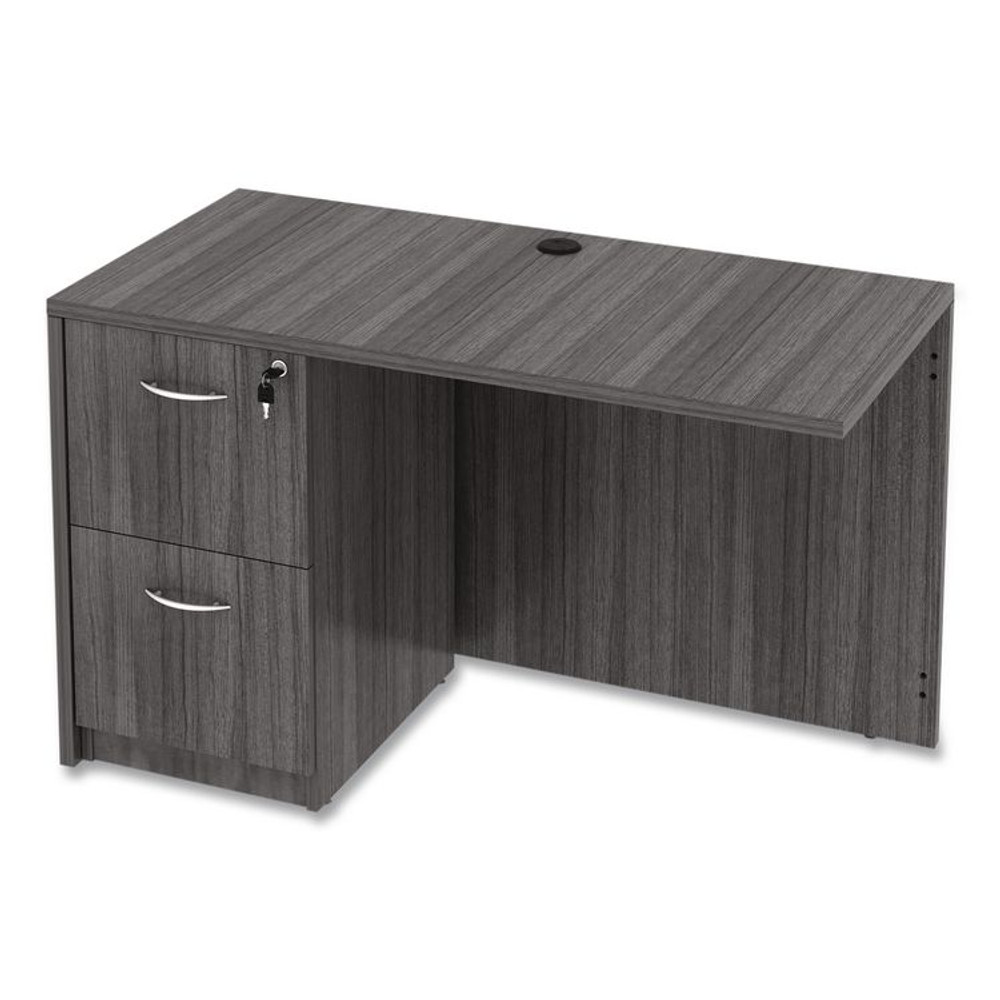 ALERA VA542822GY Alera Valencia Series Full Pedestal File, Left or Right, 2 Legal/Letter-Size File Drawers, Gray, 15.63" x 20.5" x 28.5"