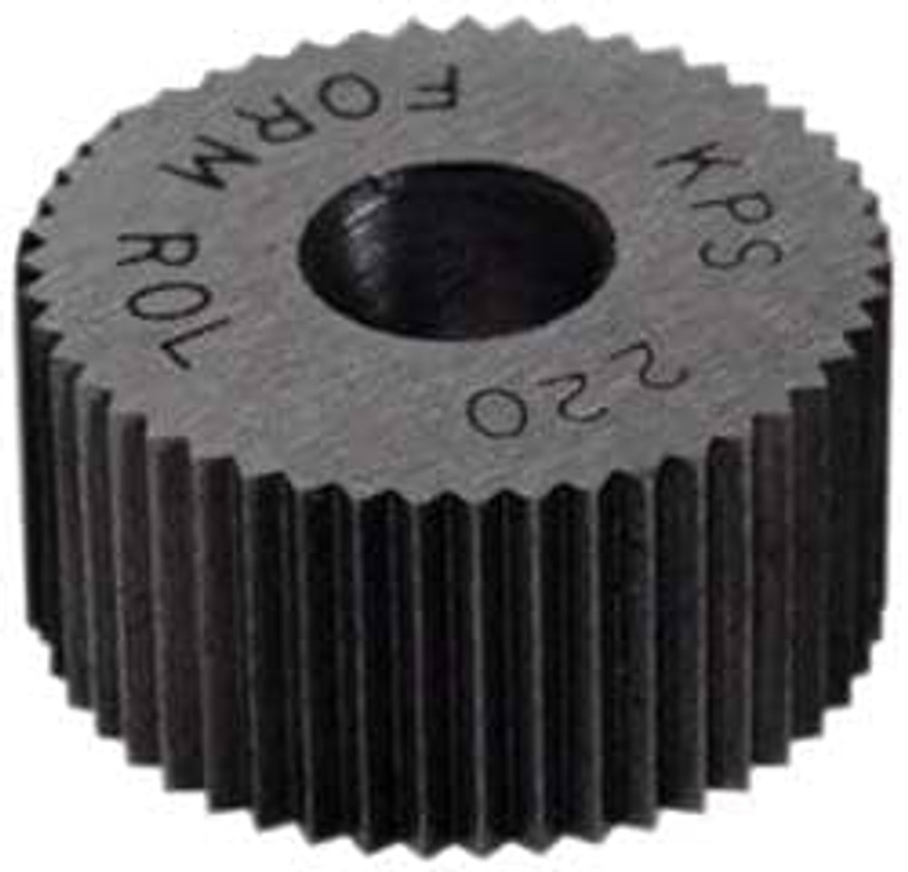 MSC PHS-212 Standard Knurl Wheel: 1-1/4" Dia, 90 ° Tooth Angle, 12 TPI, Straight, High Speed Steel