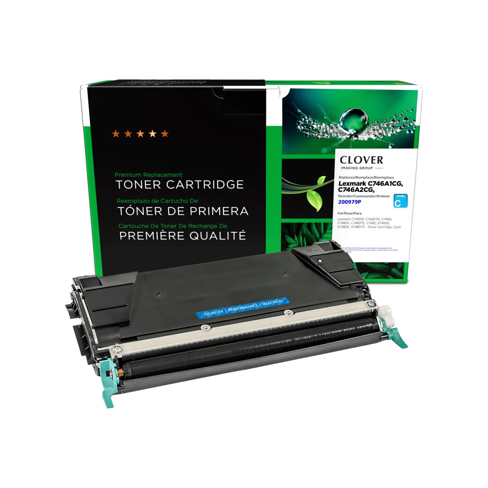 CLOVER TECHNOLOGIES GROUP, LLC 200979P Office Depot Remanufactured Cyan Toner Cartridge Replacement For Lexmark C746, ODC746C