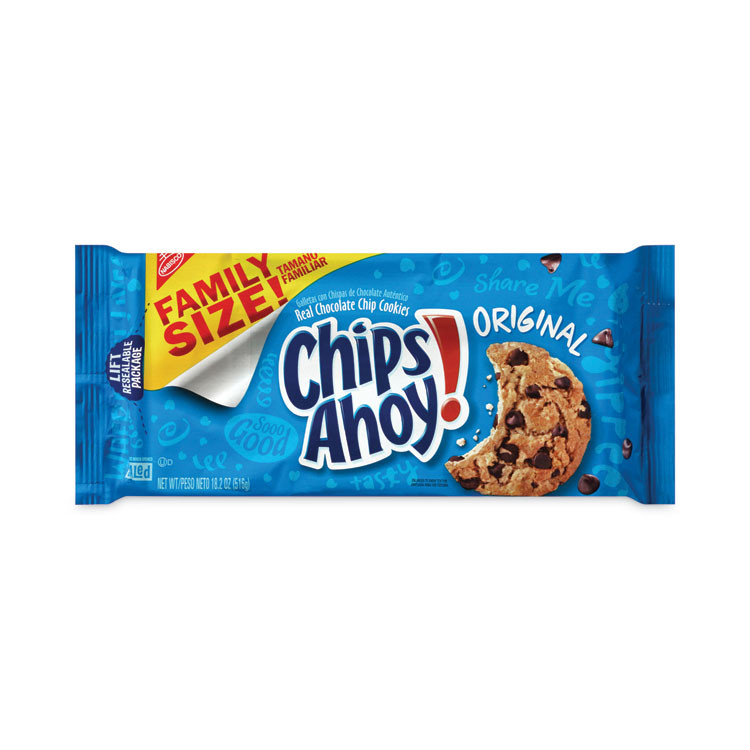 NABISCO FOOD GROUP 22000425 Chips Ahoy Chocolate Chip Cookies, 3 Resealable Bags, 3 lb 6.6 oz Box