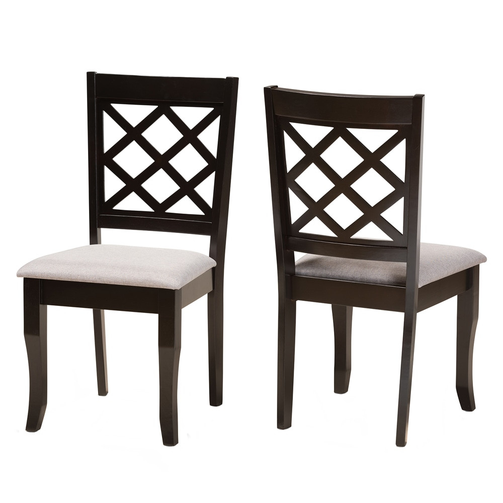 WHOLESALE INTERIORS, INC. 2721-10532 Baxton Studio Verner Dining Chairs, Gray/Dark Brown, Set Of 2 Chairs