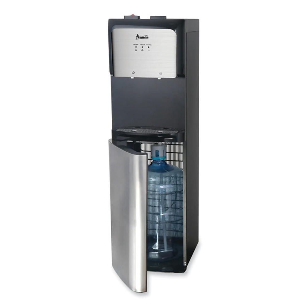 AVANTI WDBMC810Q3S Bottom Loading Water Dispenser with UV Light, 3 gal to 5 gal, 12.25 x 14 x 41.25, Black/Stainless Steel
