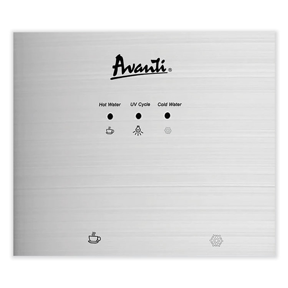 AVANTI WDBMC810Q3S Bottom Loading Water Dispenser with UV Light, 3 gal to 5 gal, 12.25 x 14 x 41.25, Black/Stainless Steel