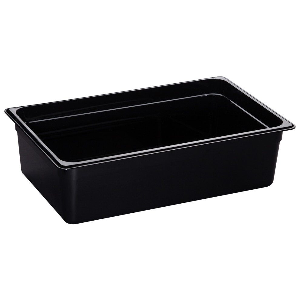 CAMBRO MFG. CO. 16HP110 Cambro H-Pan High-Heat GN 1/1 Food Pans, 6inH x 12-3/4inW x 20-7/8inD, Black, Pack Of 6 Pans