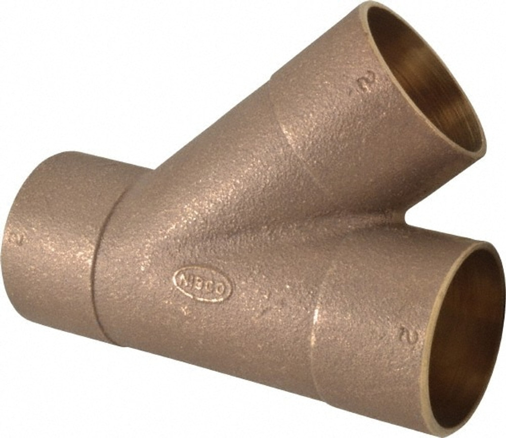 NIBCO B345850 Cast Copper Pipe 45 ° Wye: 2" Fitting, C x C x C, Pressure Fitting