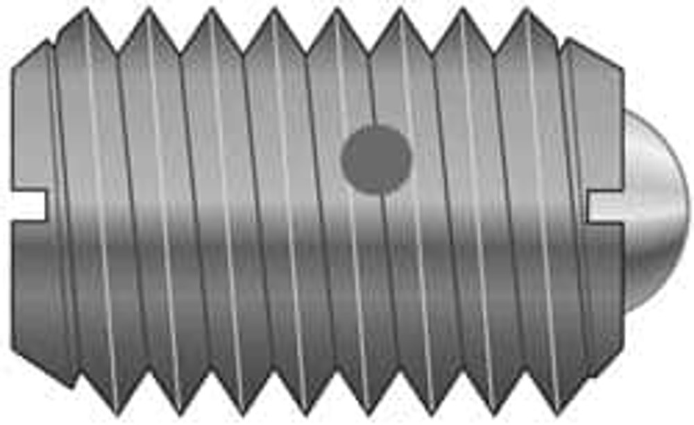 Vlier DSBM12N Threaded Ball Plunger: M12 x 1.75, 0.315" Ball Dia, 0.866" Body Length, 0.098" Max Ball Reach