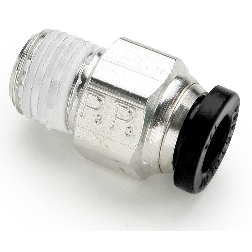 Parker W68PLP-5-4 Push-To-Connect Tube to Male & Tube to Male NPT Tube Fitting: Male Connector, 1/4" Thread, 5/16" OD