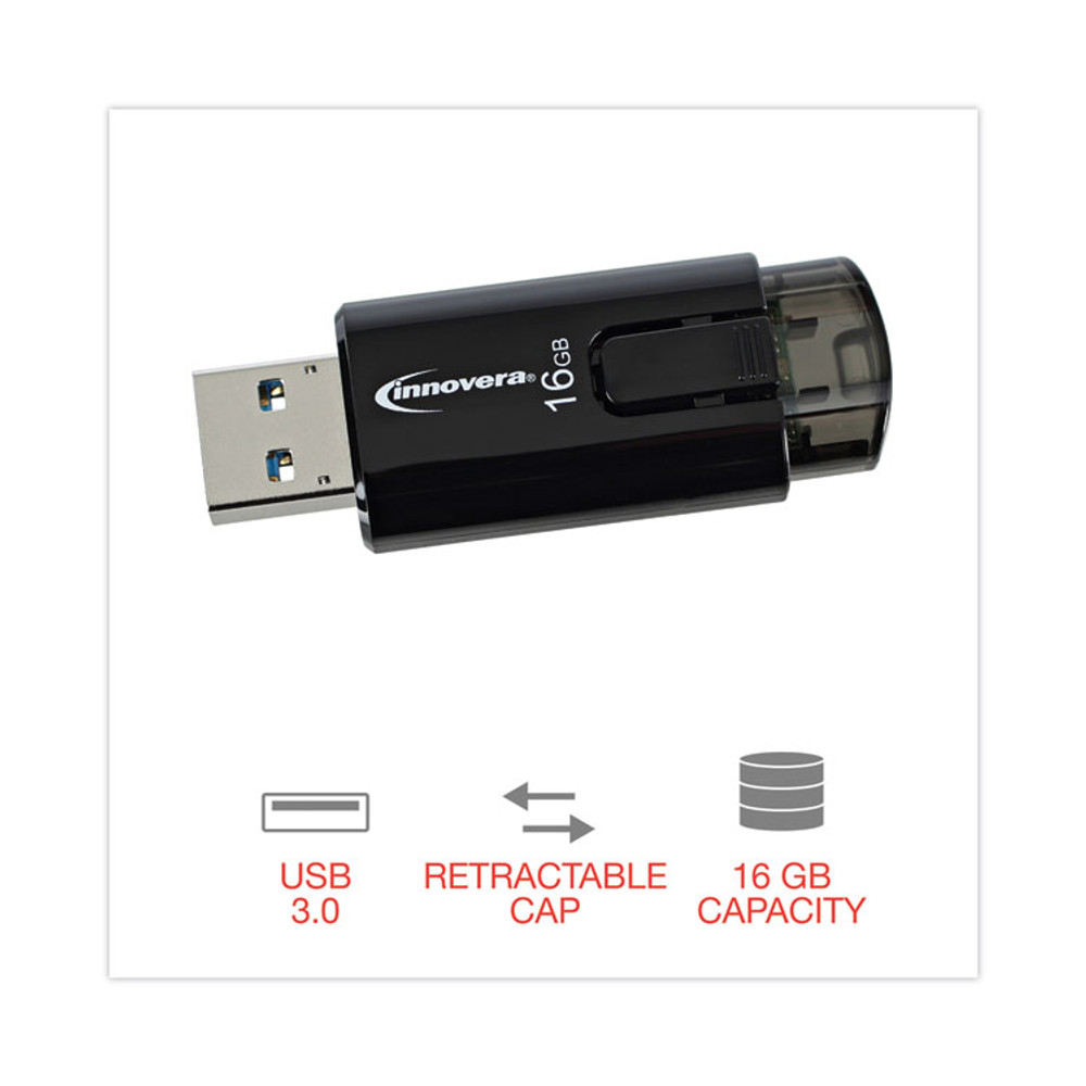 INNOVERA 82316 USB 3.0 Flash Drive, 16 GB, 3/Pack