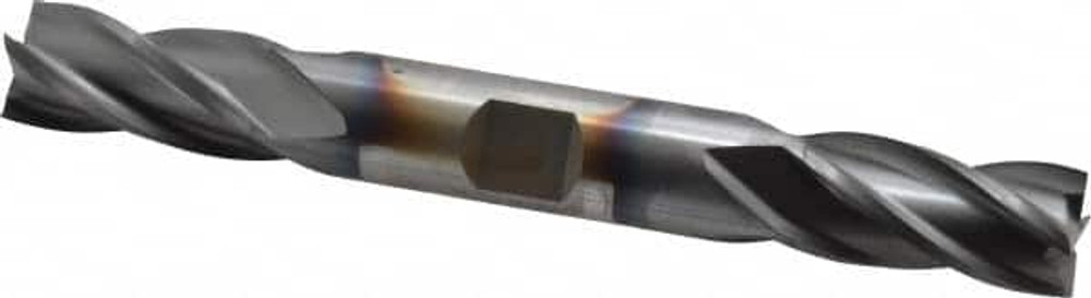 Cleveland C33124 Square End Mill: 1/2'' Dia, 1'' LOC, 1/2'' Shank Dia, 4-1/2'' OAL, 4 Flutes, High Speed Steel