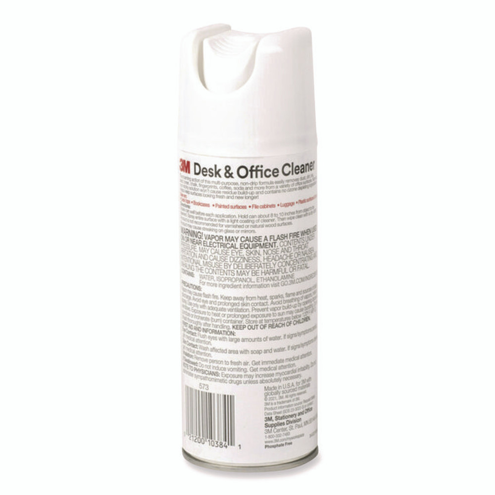 3M/COMMERCIAL TAPE DIV. 573CT Desk and Office Spray Cleaner, 15 oz Aerosol Spray, 12/Carton