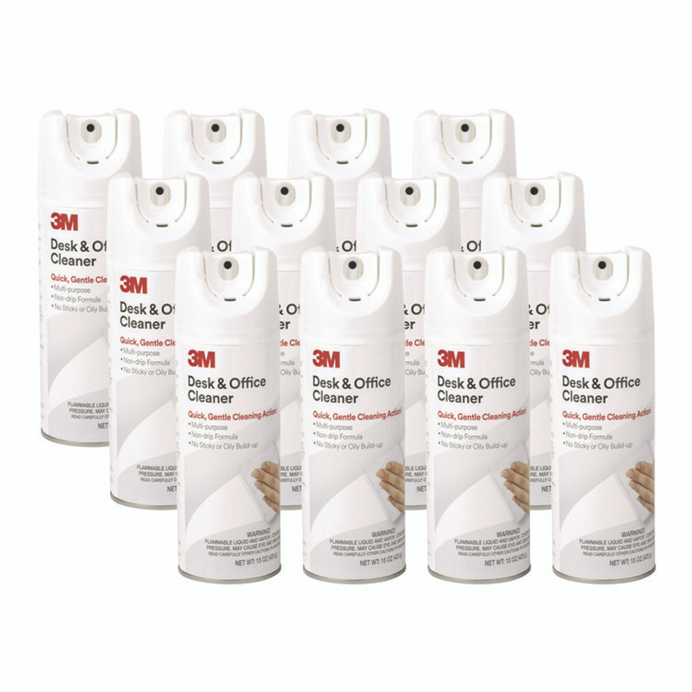 3M/COMMERCIAL TAPE DIV. 573CT Desk and Office Spray Cleaner, 15 oz Aerosol Spray, 12/Carton