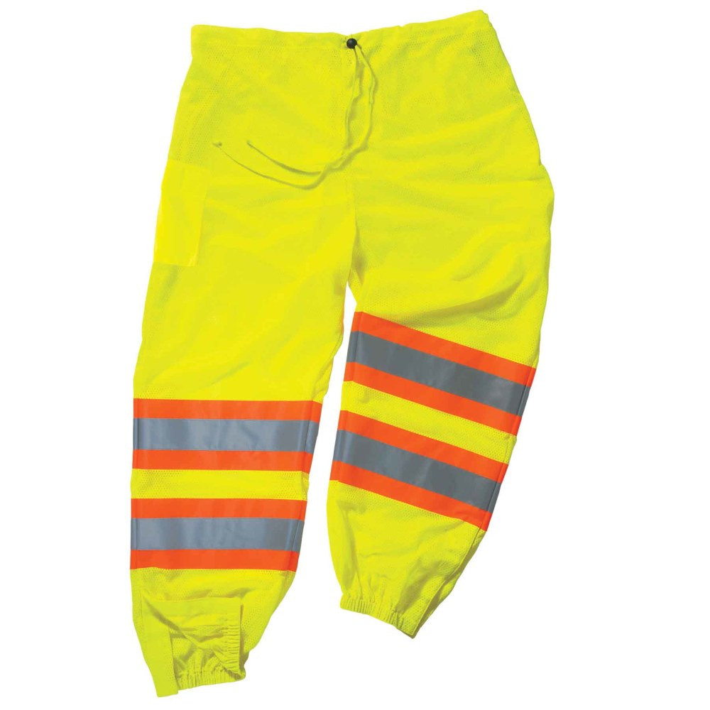 ERGODYNE CORPORATION 22963 Ergodyne GloWear 8911 Class E Polyester 2-Tone Pants, Small/Medium, Lime