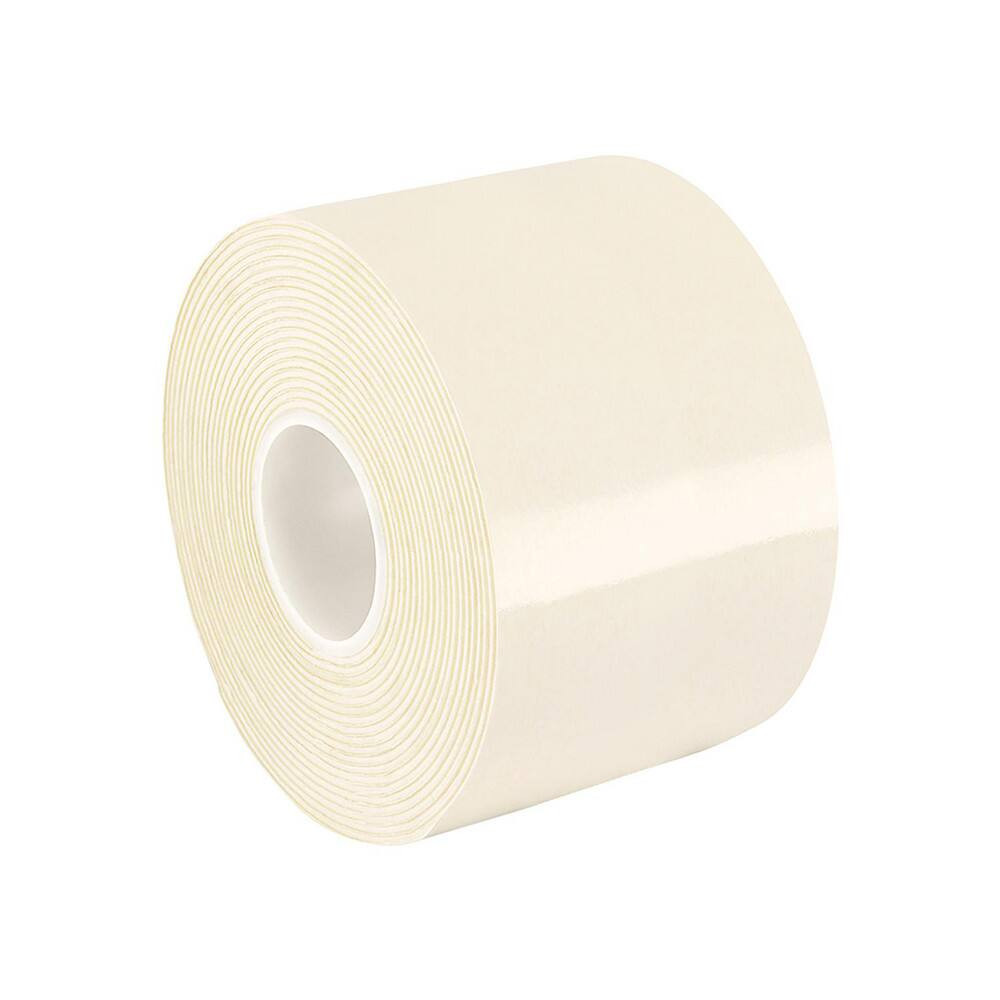 3M White Double-Sided Polyethylene Foam Tape: 1" Wide, 5 yd Long, 62 mil Thick, Rubber Adhesive 888519014868