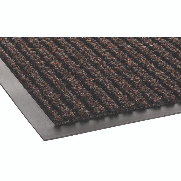 CROWN MATS & MATTING NR0035BR Needle-Rib Wiper/Scraper Mat, Rectangular, Brown Ribbed Surface, 36" x 60"