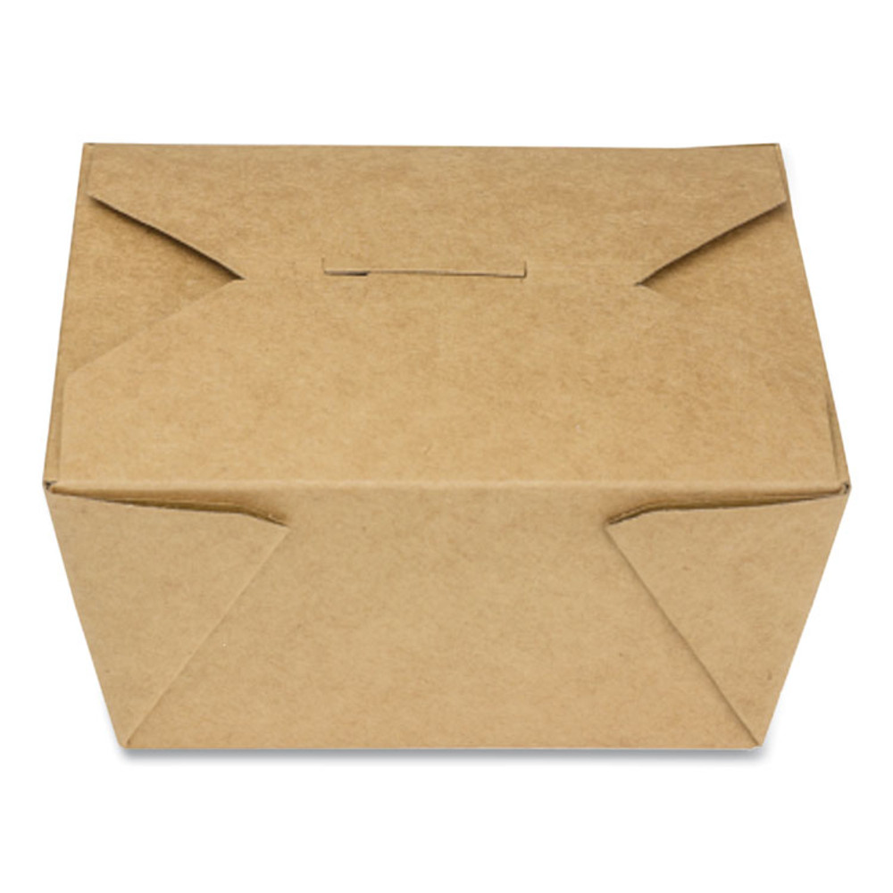 GEN PAPERBOX1 Reclosable Kraft Take-Out Box, 30 oz, Brown, Paper, 450/Carton