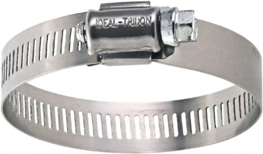 IDEAL TRIDON 5080051 Worm Gear Clamp: SAE 80, 3-1/2 to 5-1/2" Dia, Stainless Steel Band