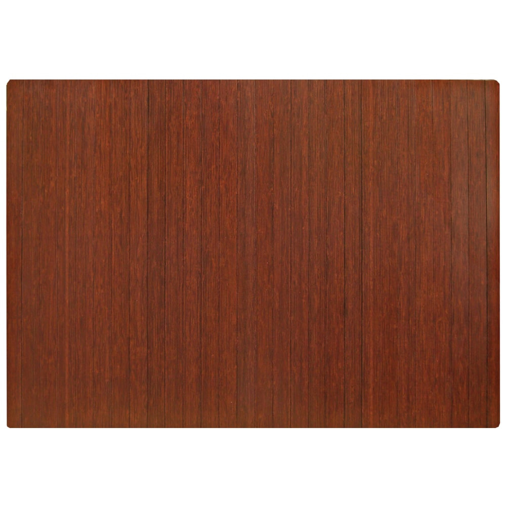 GFH ENTERPRISES INC. Anji Mountain AMB24002  Bamboo Roll-Up Chair Mat, 48in x 72in, 1/4in-Thick, Dark Cherry