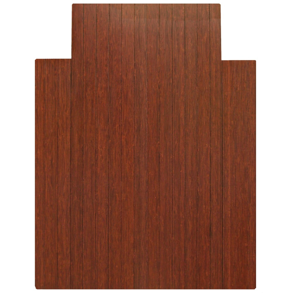 GFH ENTERPRISES INC. AMB24004 Anji Mountain Bamboo Roll-Up Chair Mat, 36in x 48in, 1/4in-Thick, 9 1/4in Tongue, Dark Cherry