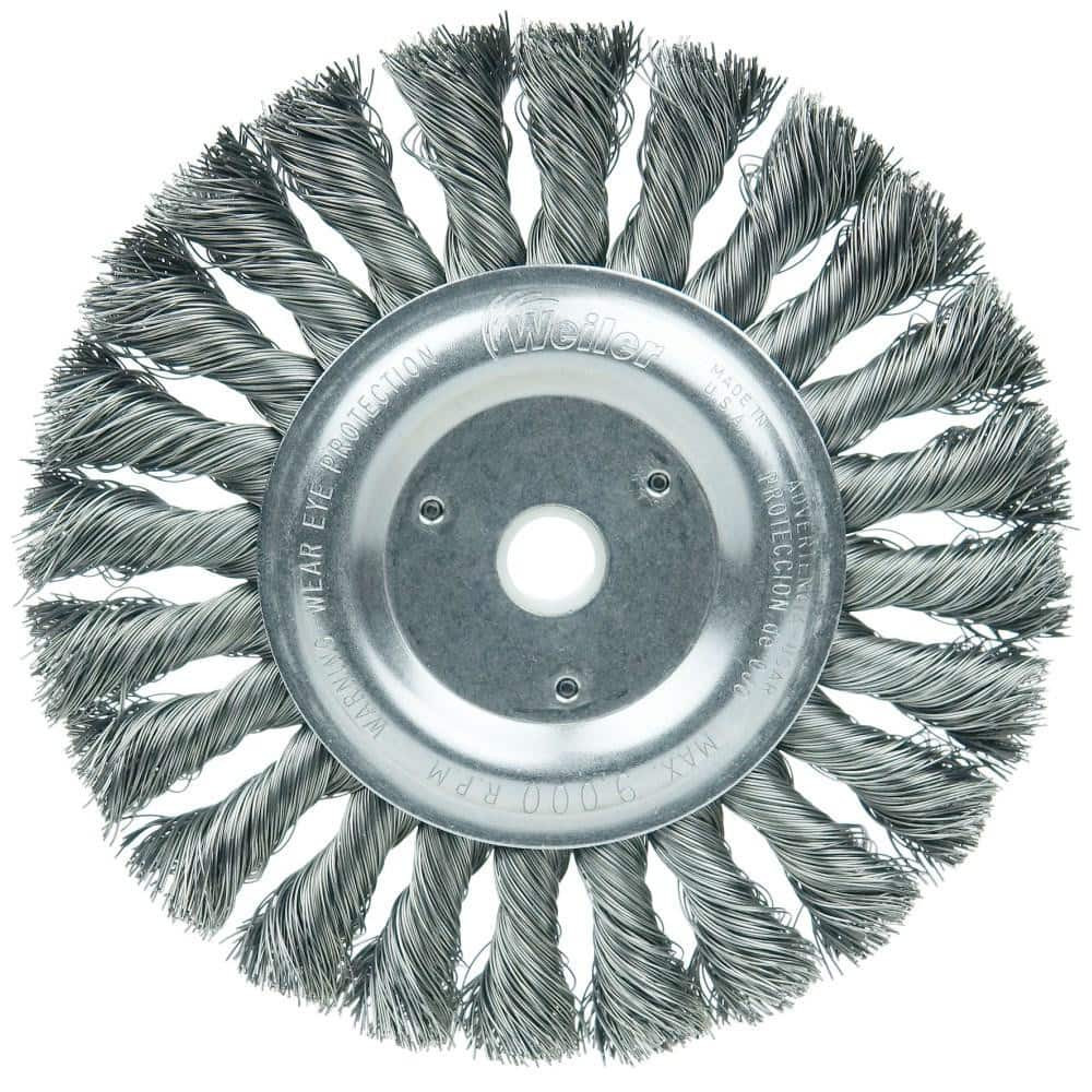 Weiler 08095 Wheel Brush: 6" Wheel Dia, Knotted