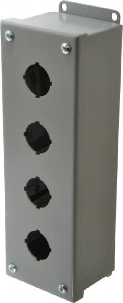 Cooper B-Line 78205170246 4 Hole, 1.203 Inch Hole Diameter, Steel Pushbutton Switch Enclosure