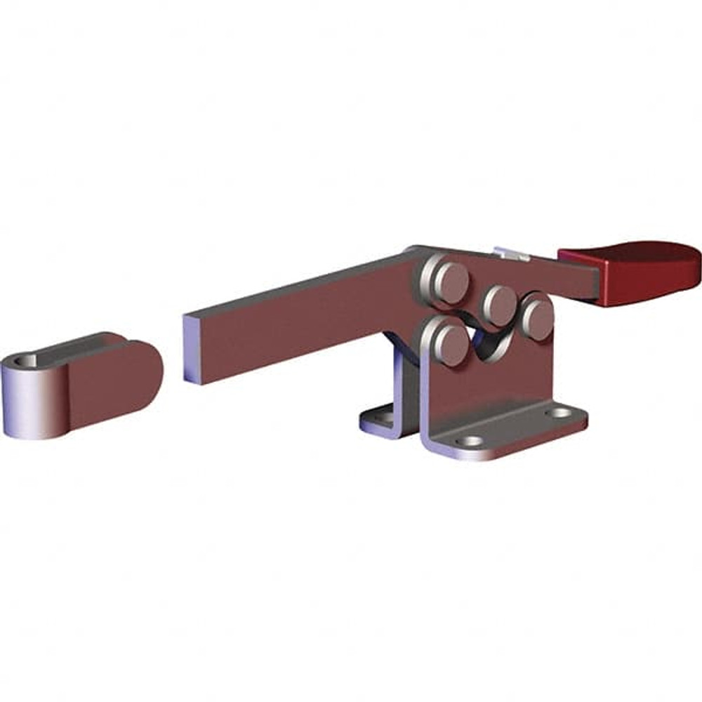 De-Sta-Co 215-S Manual Hold-Down Toggle Clamp: Horizontal, 200 lb Capacity, Solid Bar, Flanged Base