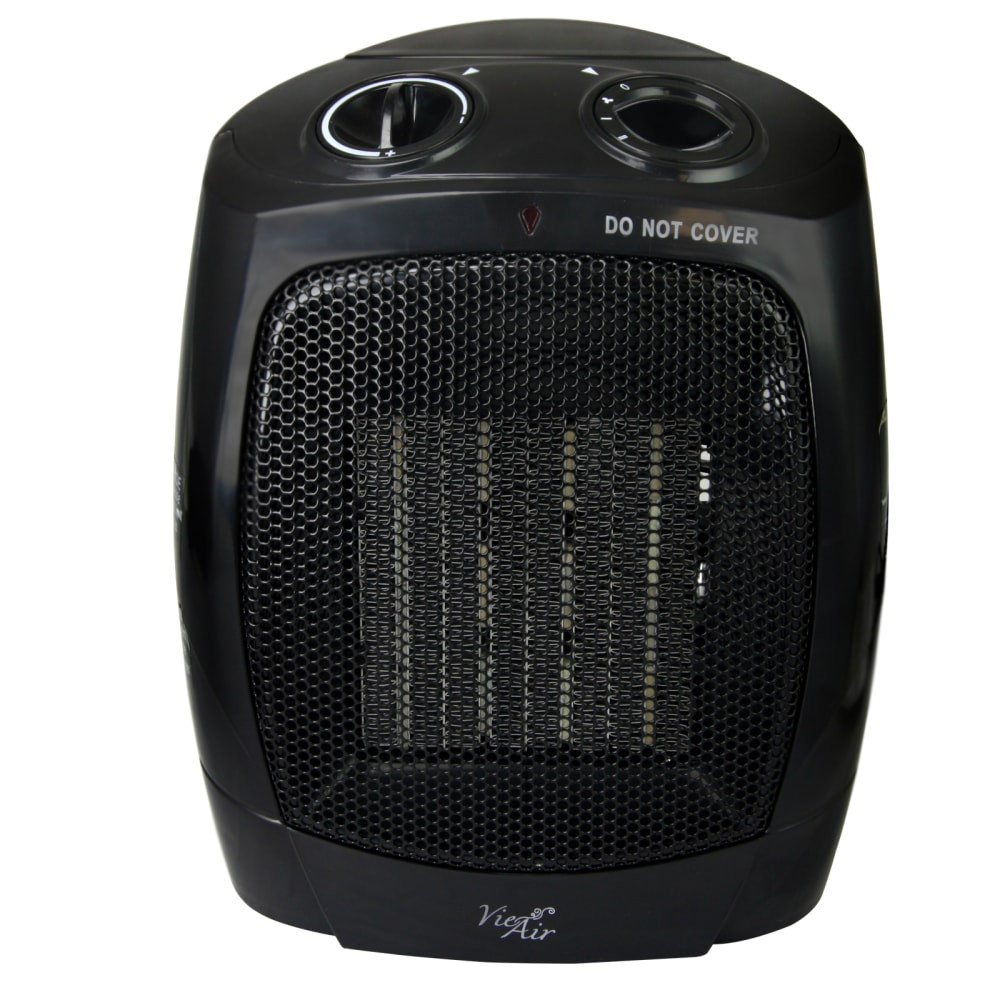 You can stay comfortable when the temperature dips with this Vie Air Portable Ceramic Heater. The heater delivers 1500W of power to produce consistent heat for your space, and the adjustable thermostat and selectable fan settings lets you easily customize your comfort.  1500 watts of power deliver consistent heat.  Adjustable thermostat and 2 settings allow you to find the ideal comfort setting.  3 speed settings enable simple adjustments.  Backed by the manufacturers 30-day limited warranty.