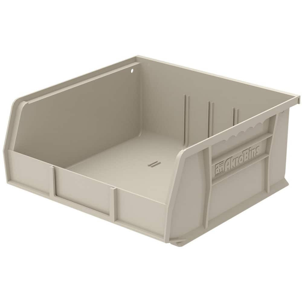 Akro-Mils 30235STONE Plastic Hopper Stacking Bin: Gray