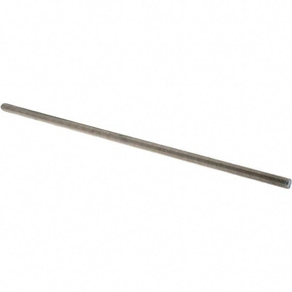 Value Collection 239445 Threaded Rod: 1-8, 3' Long, Stainless Steel, Grade 304 (18-8)