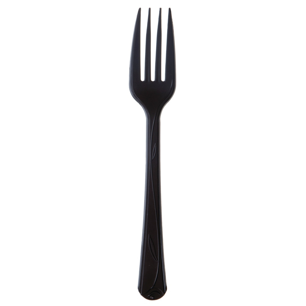 WADDINGTON NORTH AMERICA INC. ESVFKBK500 Eco-Products Vine Forks, 7in, Black, Pack Of 500 Forks