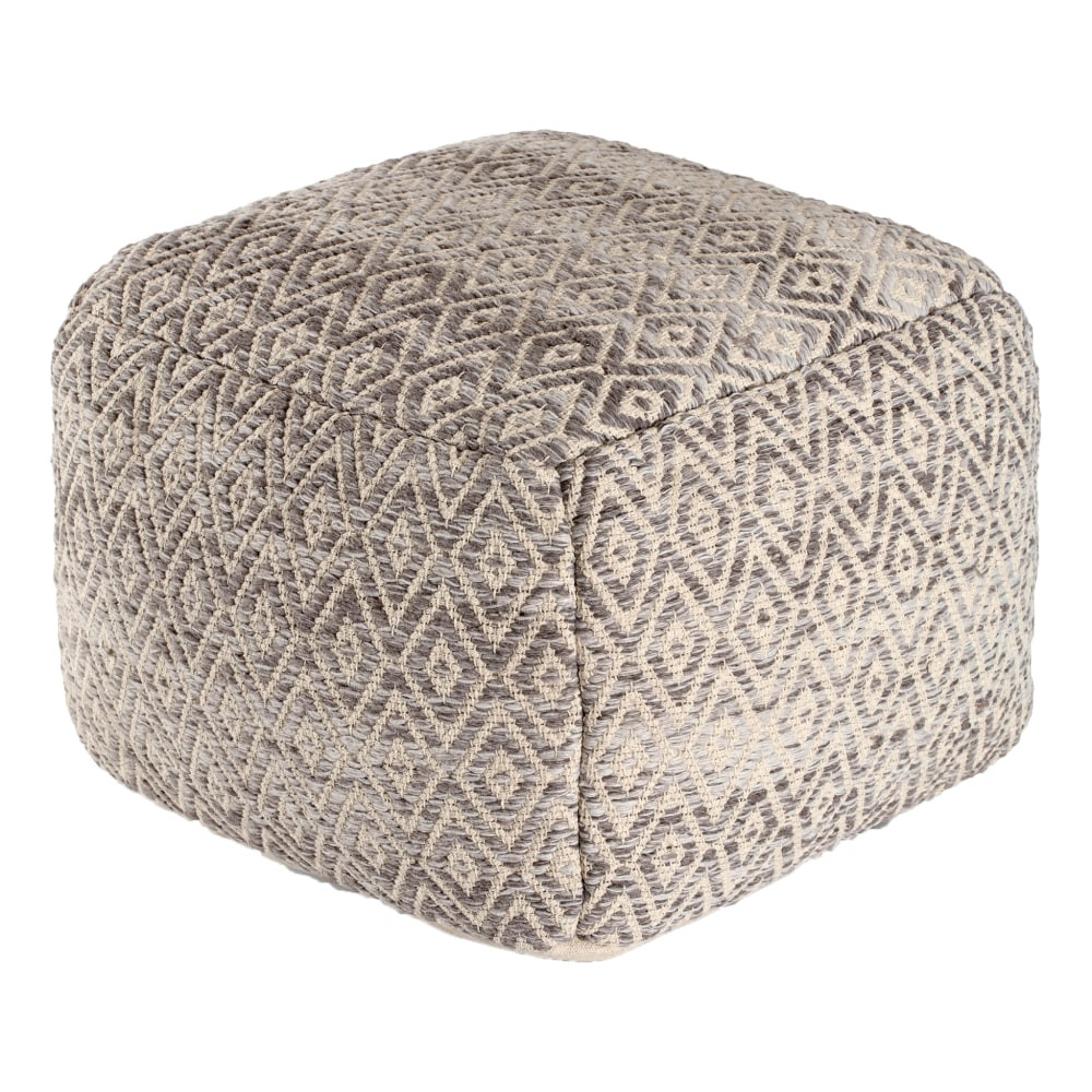 GFH ENTERPRISES INC. AMBPF001-2014 Anji Mountain Cherokee Pouf Ottoman, Slate