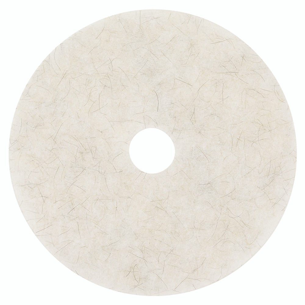3M/COMMERCIAL TAPE DIV. 18210 Ultra High-Speed Natural Blend Floor Burnishing Pads 3300, 20" Diameter, White, 5/Carton