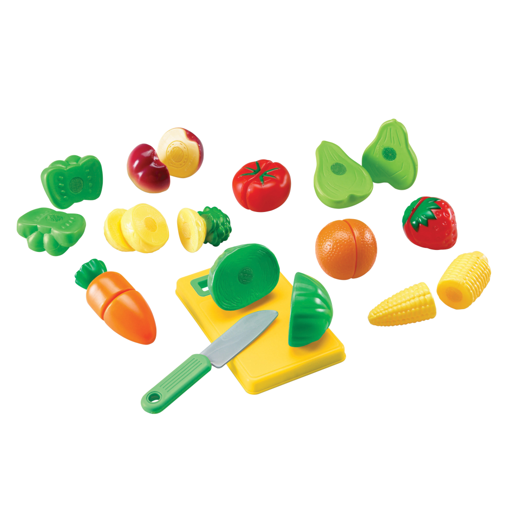 LEARNING RESOURCES, INC. Learning Resources LER7287  Pretend & Play Sliceable Fruits And Veggies, Pre-K To Grade 3