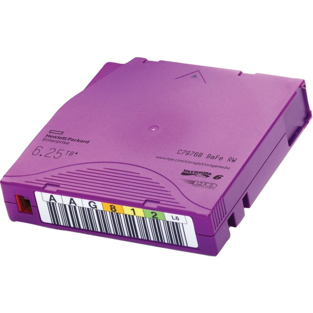 HP INC. HPE C7976BL  LTO-6 Ultrium 6.25TB BaFe RW Custom Labeled Data Cartridge 20 Pack - LTO-6 - WORM - Labeled - 2.50 TB (Native) / 6.25 TB (Compressed) - 2775.59 ft Tape Length - 20 Pack