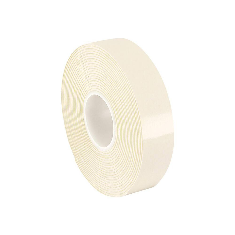 3M White Double-Sided Polyethylene Foam Tape: 3/4" Wide, 5 yd Long, 62 mil Thick, Rubber Adhesive 888519014851