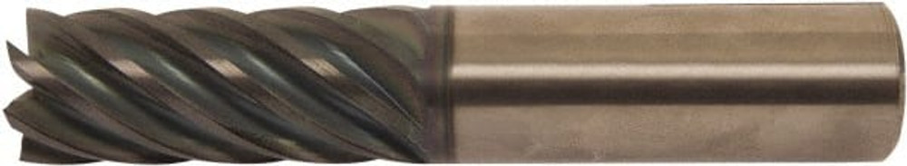 Accupro 6503281 Square End Mill:  0.5000" Dia, 3.25" LOC, 0.5" Shank Dia, 6" OAL, 7 Flutes, Solid Carbide