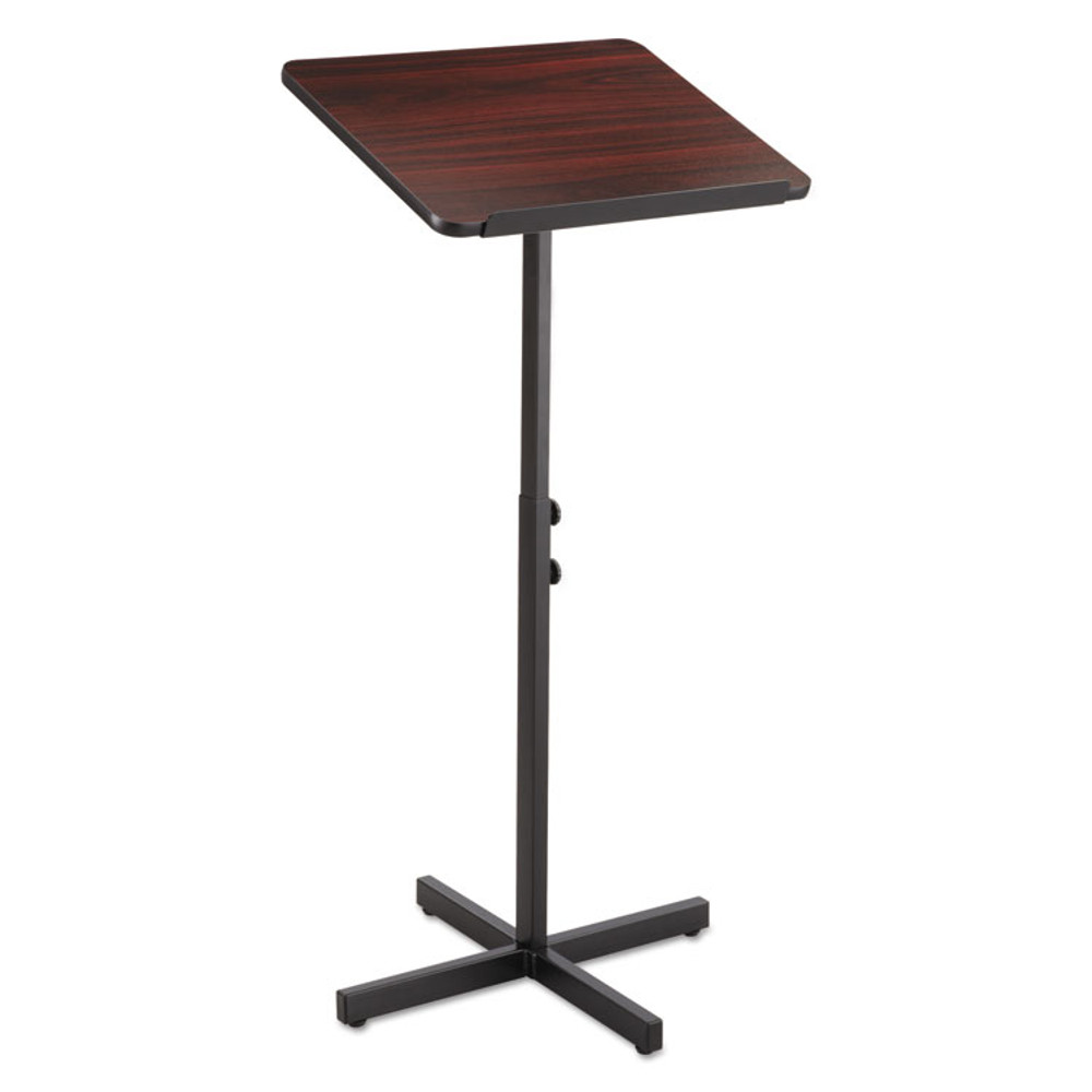 SAFCO PRODUCTS 8921MH Adjustable Speaker Stand, 21 x 21 x 29.5 to 46, Mahogany/Black