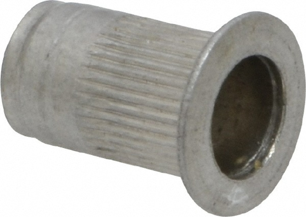 MSC ALA1-1032-130 #10-32, 0.296 Insert Diam, 0.475" OAL, Knurled Body Open End Threaded Insert