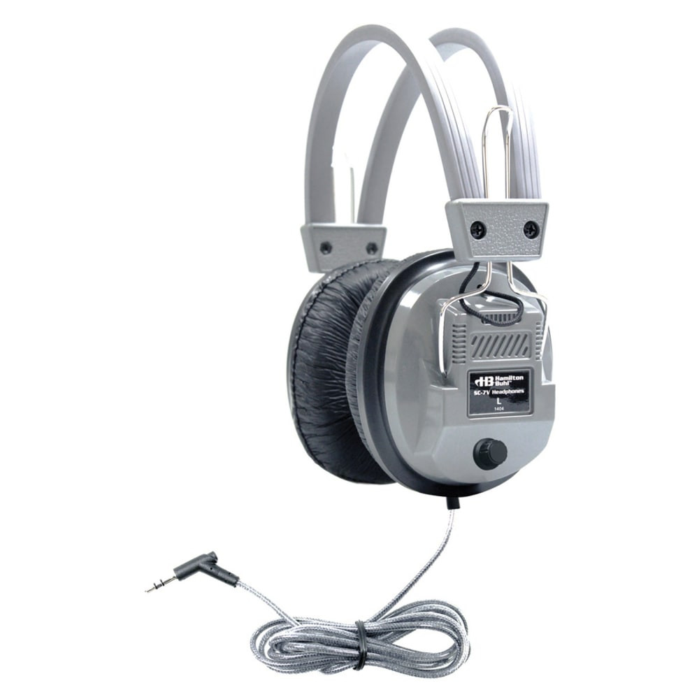VCOM INTERNATIONAL MULTI MEDIA HamiltonBuhl HECSC7V  SchoolMate Deluxe Stereo Headphone with 3.5 mm Plug and Volume Control